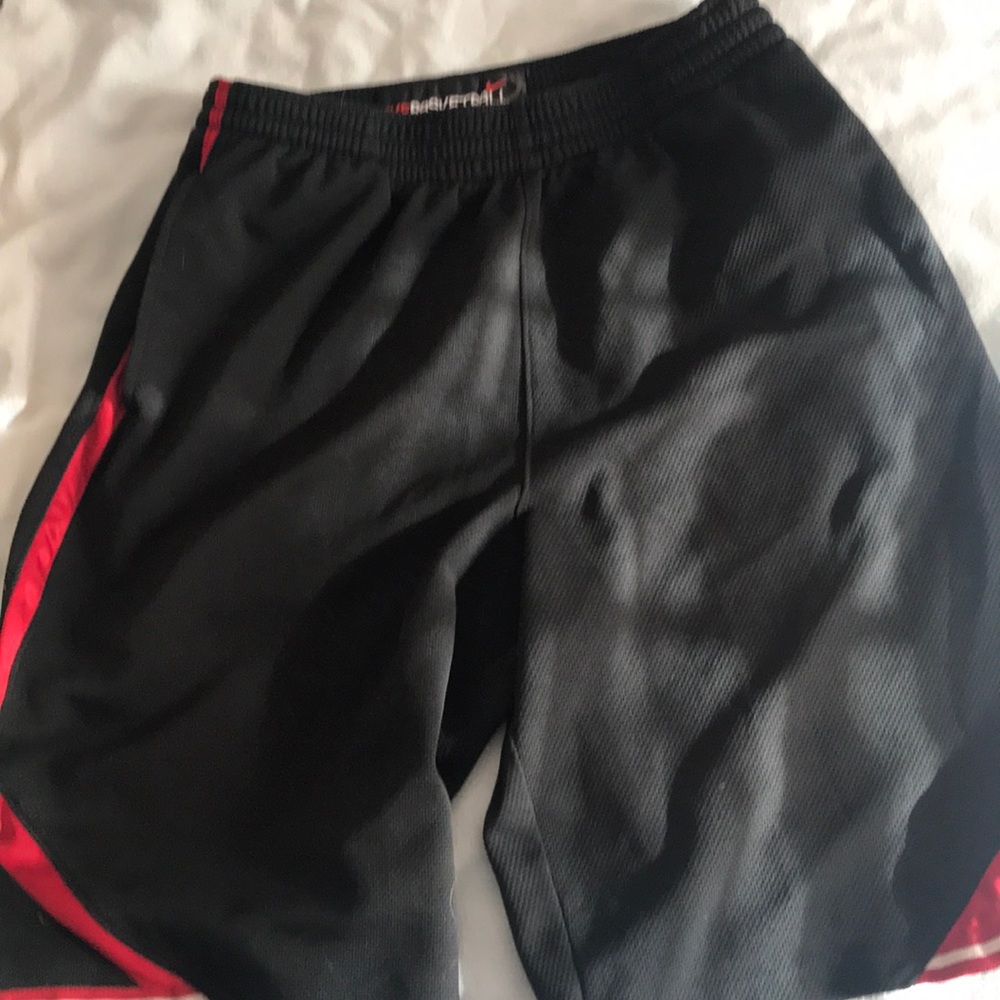 Men’s Black and Red Nike Basketball Shorts